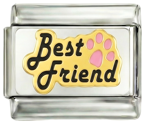 Lisätään - Best Friends, musta, jossa pinkki tassu