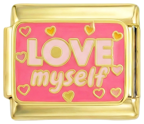 Love Myself on Pink Plate on Gold - Love-Myself-on-Pink-Plate-on-Gold.png