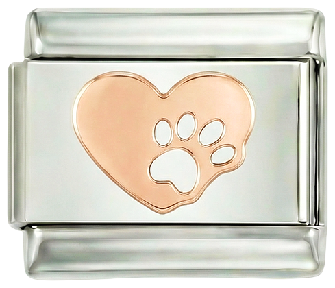 Rose Gold Heart with Cat Paw - rose-gold-heart-with-cat-paw.png