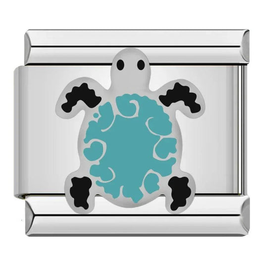 Turquoise Turtle, on Silver - Charms Official