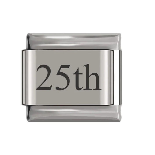 25th, on Silver - Charms Official