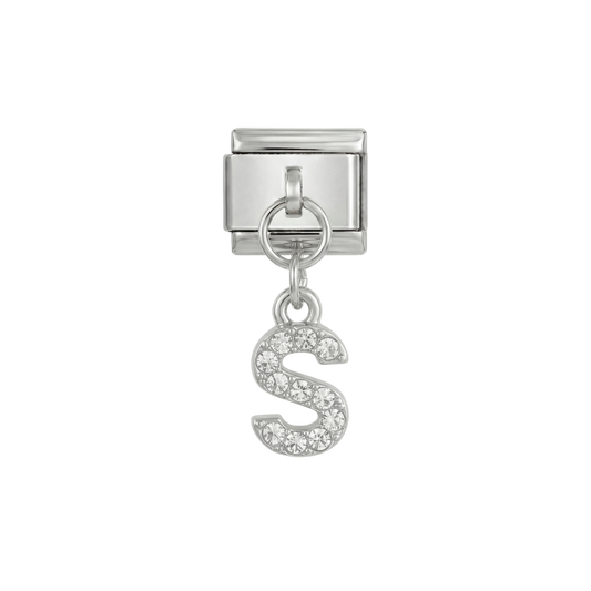 Letter S with sotnes, Hanging, on Silver
