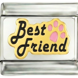 Lisätään - Best Friends, musta, jossa pinkki tassu