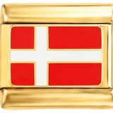 Lisätään - Tanskan lippu, kullattu