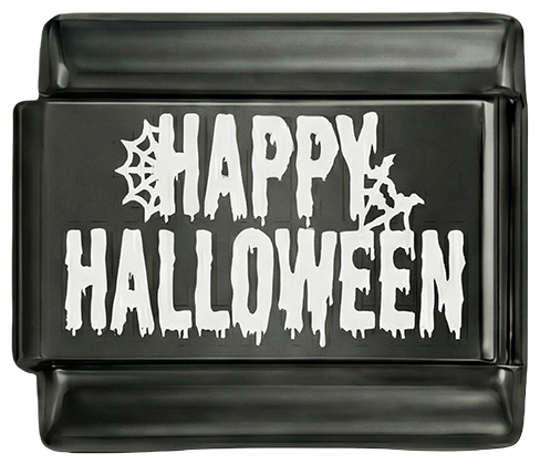 Happy Halloween White on Black Charm - Happy-Halloween-White-on-Black-Charm.png