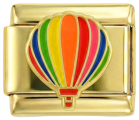 Hot Air Ballon Multicolor on Gold - Hot-Air-Ballon-Multicolor-on-Gold.png