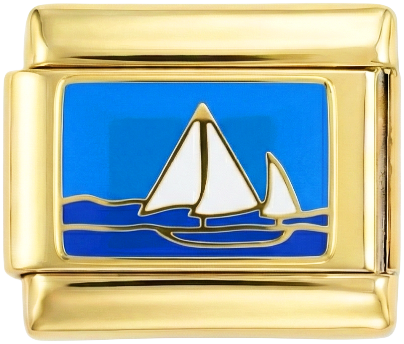 Sailing Boat in the Sea, on Gold - Sailing-Boat-in-the-Sea-on-Gold.png