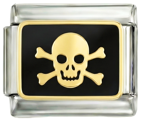 Lisätään - pääkallo ja ristiluut hopealla