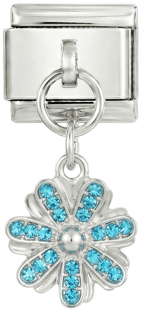 سيُضاف لاحقًا - زهرة فيروزية مع أحجار