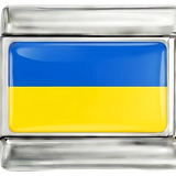 Lisätään - Ukrainan lippu, hopealla