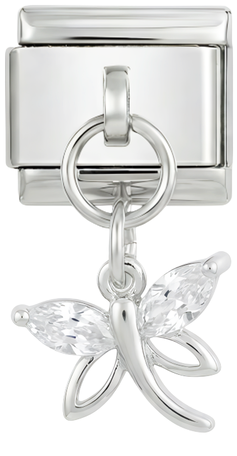 Hopeinen sudenkorento kristalleilla