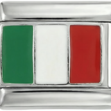 Italian lippu, hopealla