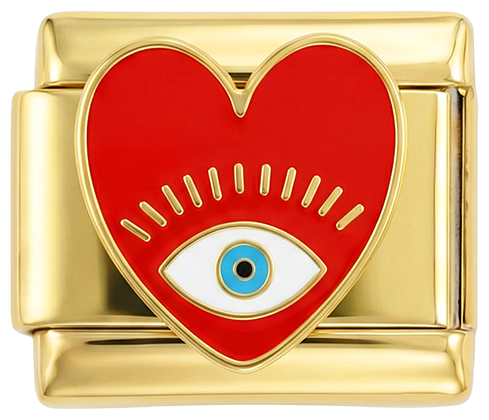 Red Heart with Blue Eye on Gold - red-heart-with-blue-eye-on-gold.png