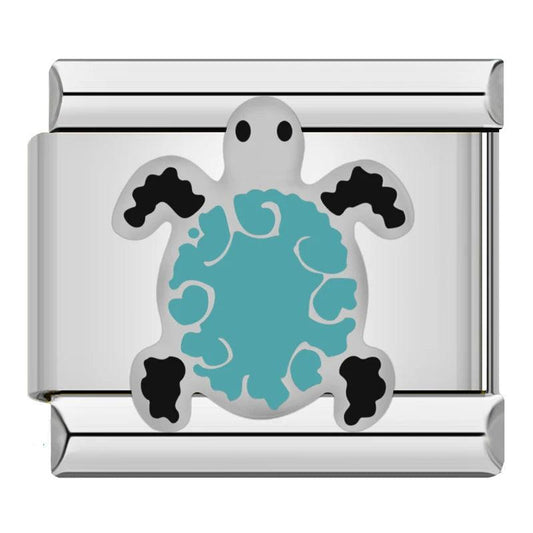 Turquoise Turtle, on Silver - Charms Official